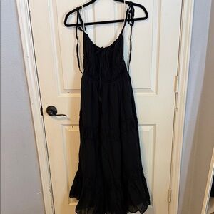 Free People Elegant Black Maxi Dress